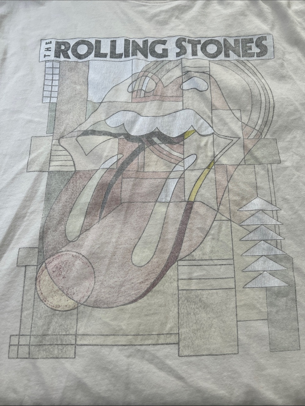 Abercrombie Soft Collection Rolling Stones Graphic TShirt Beige Size Large